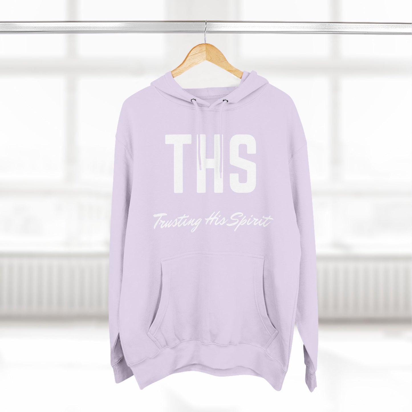 Adult THS Christian White Letters Hoodie
