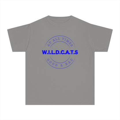 Youth Wildcats Christian Blue Letters & Picture