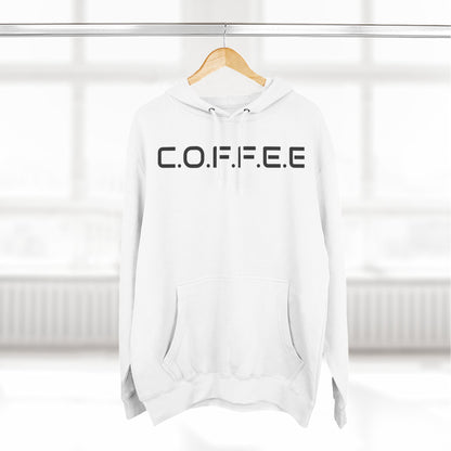 Adult Coffee Christian Black Words Only Pullover Hoodie