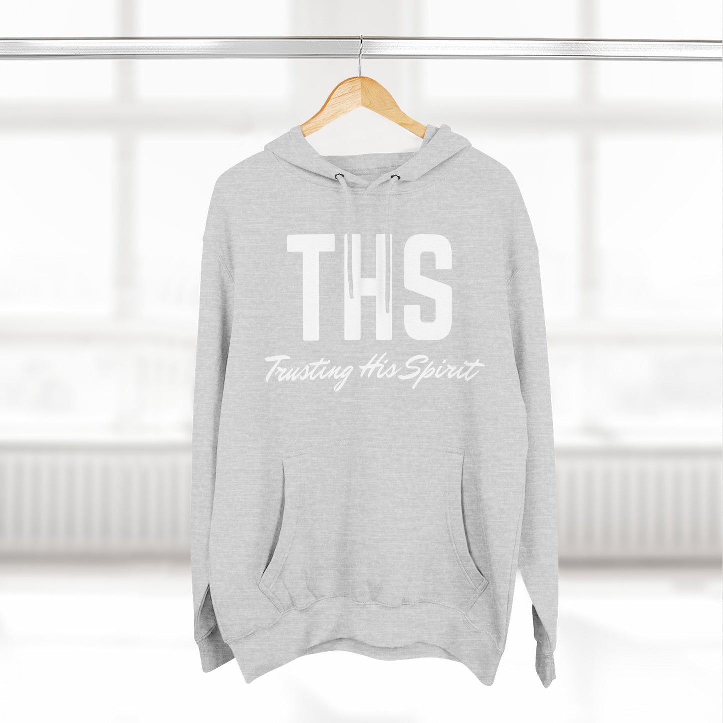 Adult THS Christian White Letters Hoodie