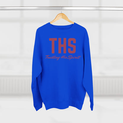 Adult THS Christian Marron Letters Crewneck
