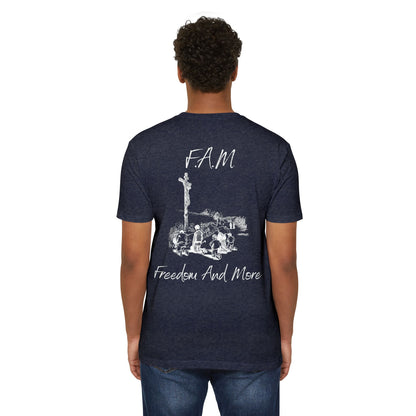 Adult Fam Christian White Letters & Image Premium Tee