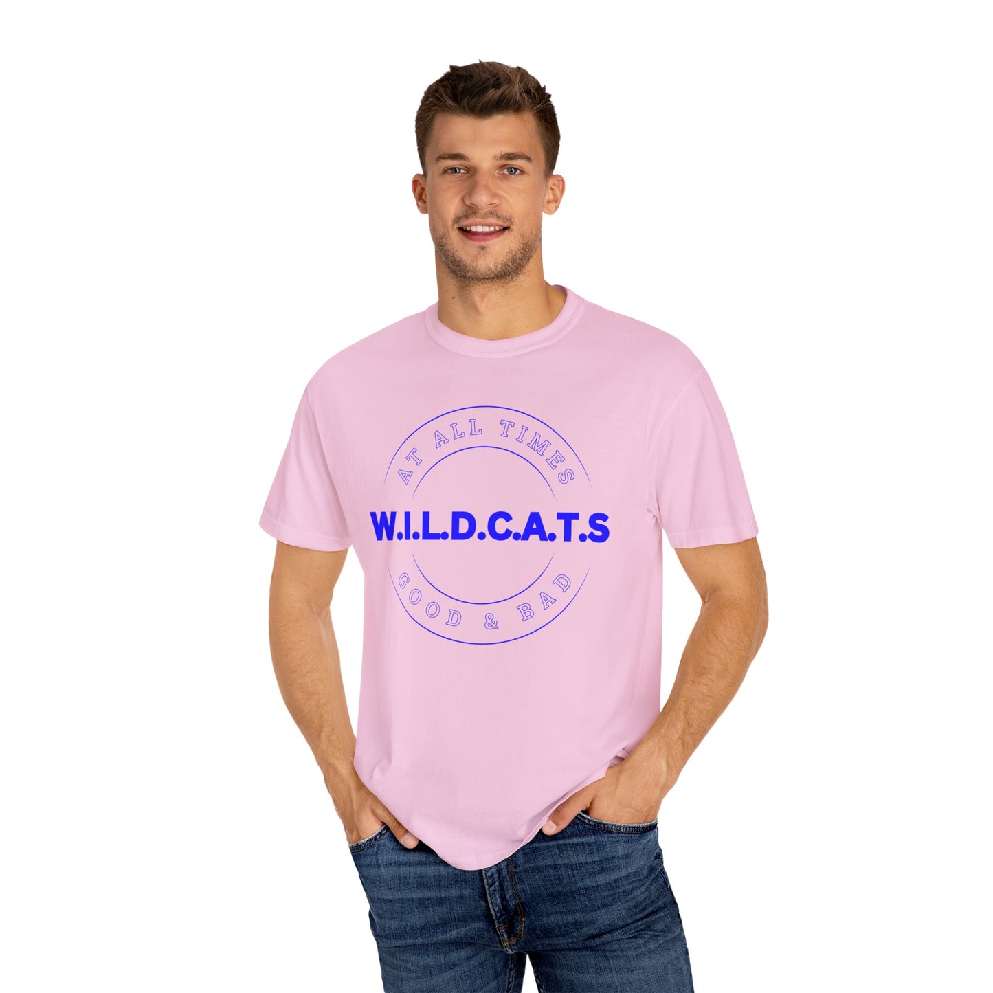 Wildcats Christian Blue Letters & Picture
