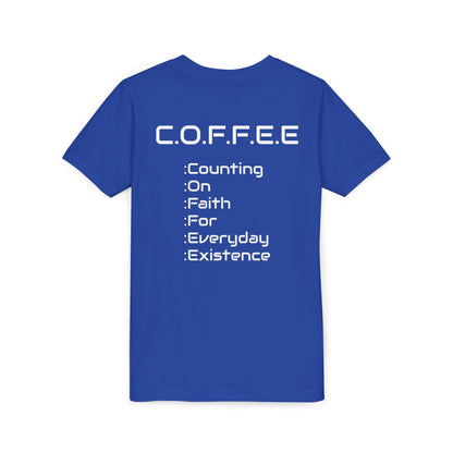 Youth Adult Coffee Christian White Words Only