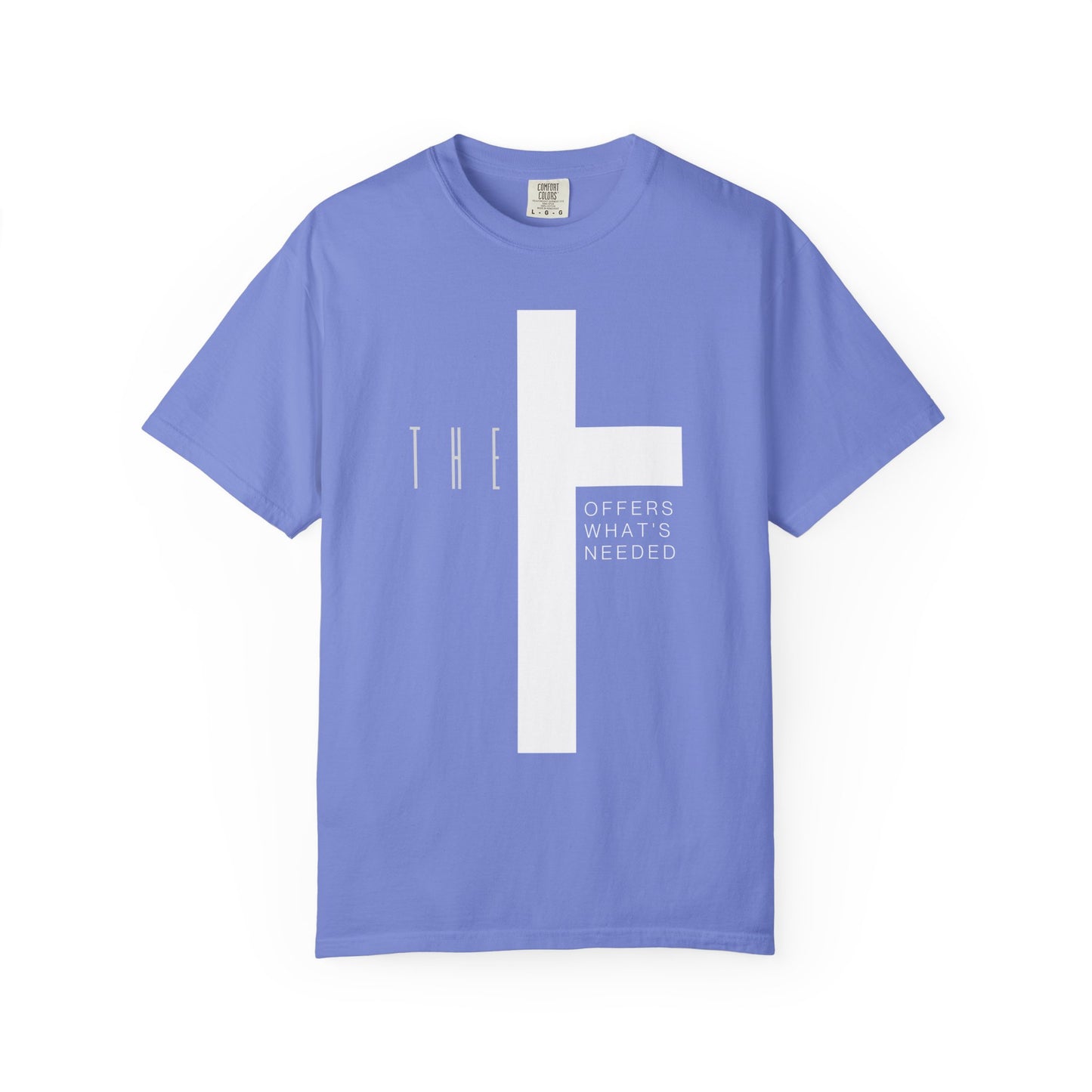 Adult T-Town Christian White Letters & Cross