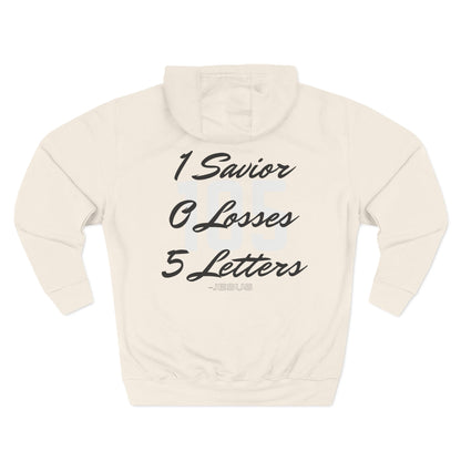 Adult 105 Christian Black and White Letters Hoodie