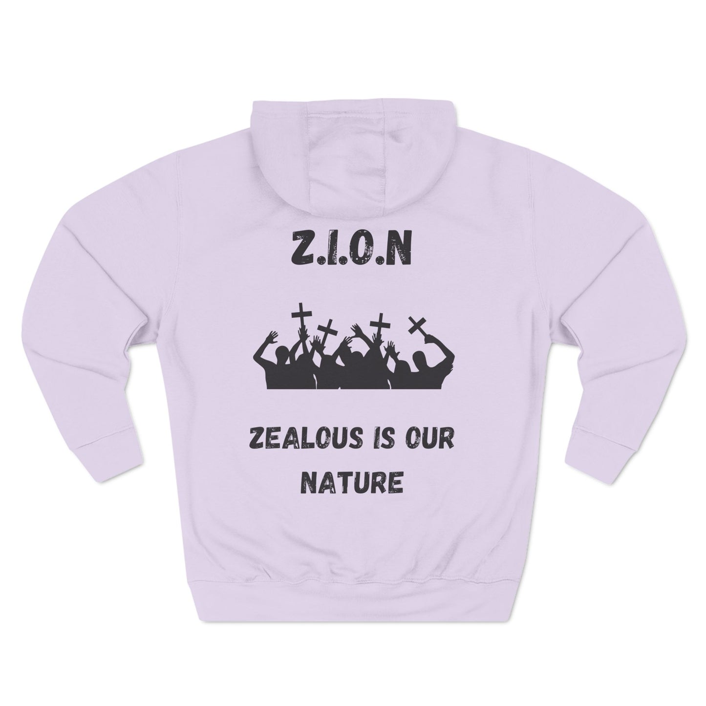 Zion Hoodie Black Words & Image