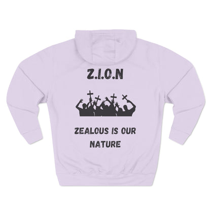 Zion Hoodie Black Words & Image