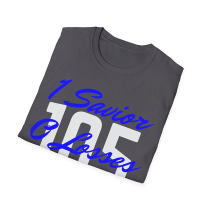 Adult 105 Christian Blue and White Letters
