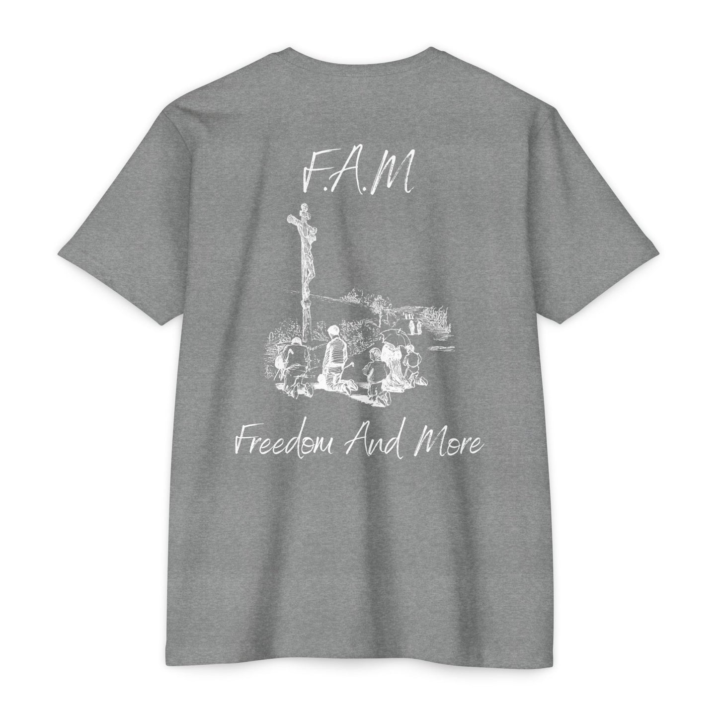 Adult Fam Christian White Letters & Image Premium Tee