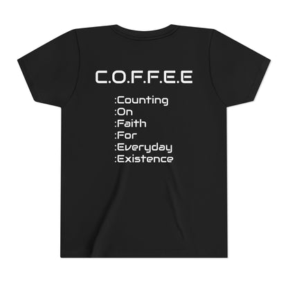 Youth Adult Coffee Christian White Words Only