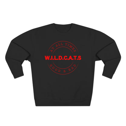 Wildcats Christian Red Letters & Picture Crewneck