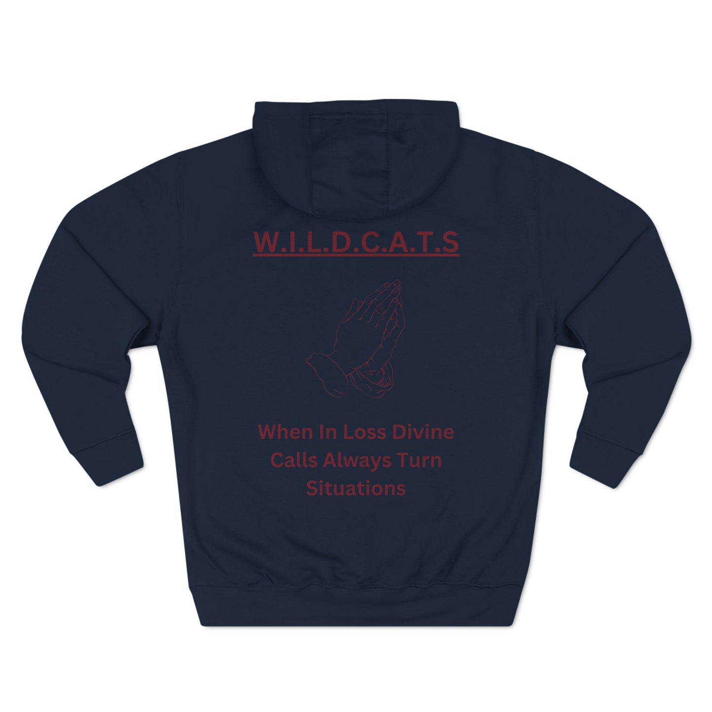 Wildcats Christian Marron Letters & Picture Hoodie