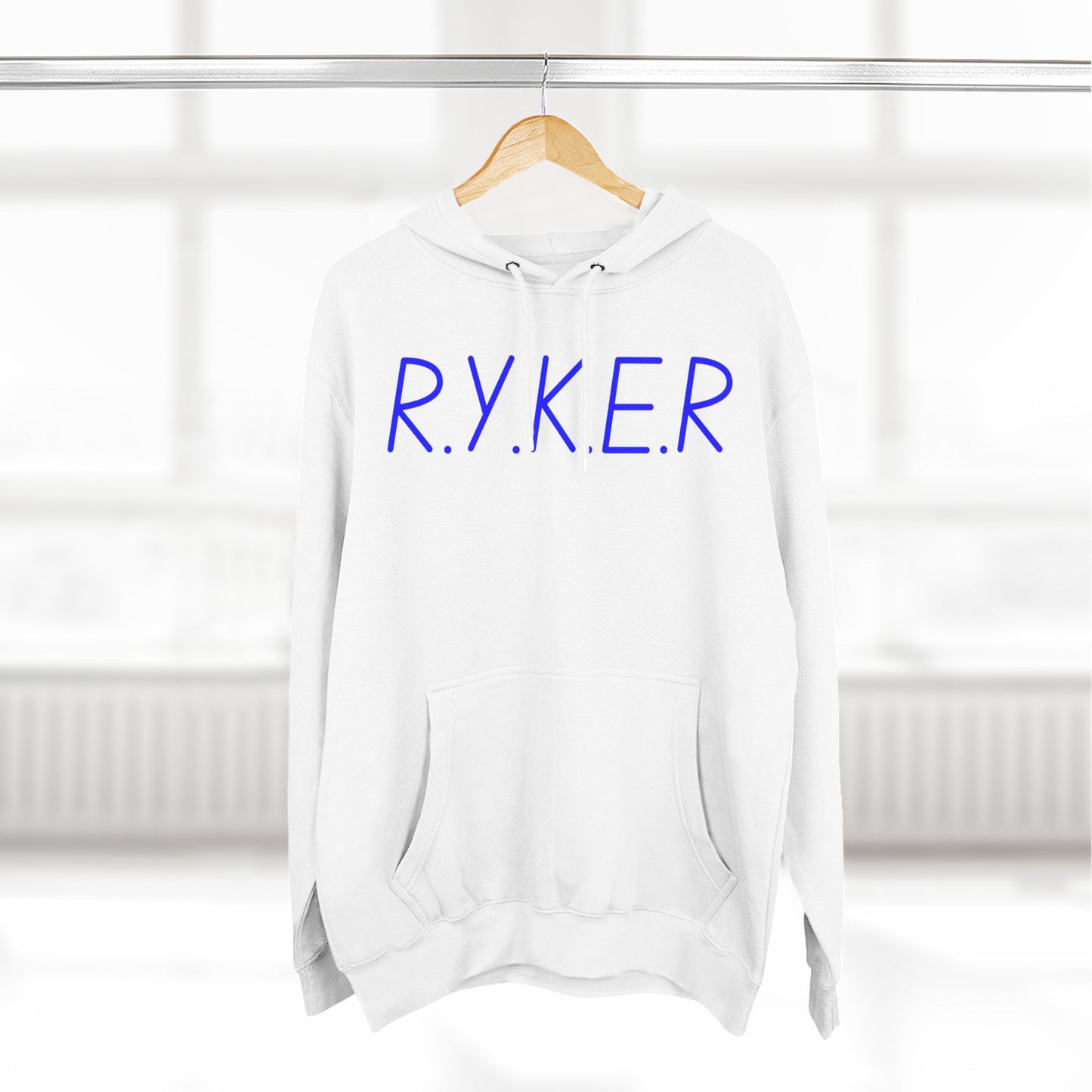 RYKER Christian Blue Letters Hoodie