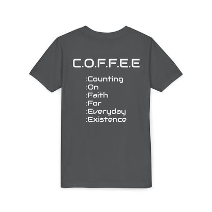 Youth Adult Coffee Christian White Words Only