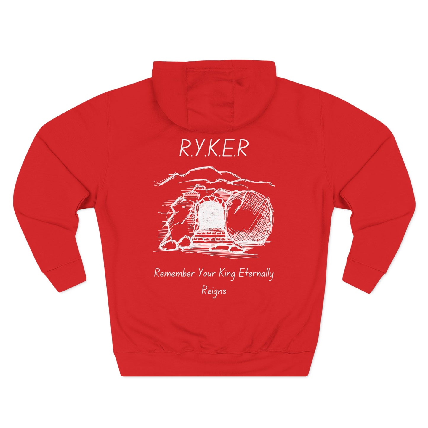 Adult RYKER Christian White Letters Pullover Hoodie