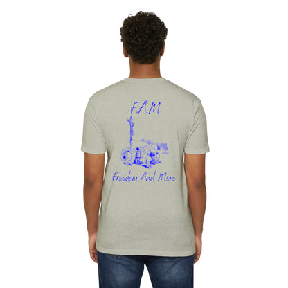 Fam Christian Blue Letters & Image Blended