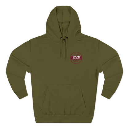 Adult 105 Christian Marron and White Letters Hoodie