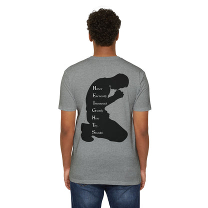 Adult Heights Christian Black Letters & Image Premium Tee