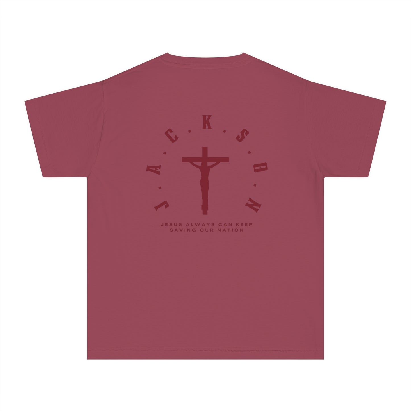 Youth Jackson Believing Christian Marron Letters & Cross