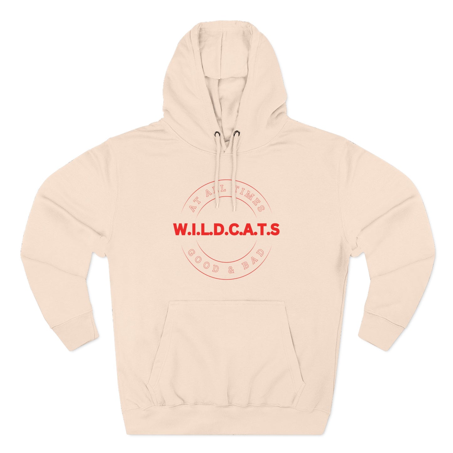 Wildcats Christian Red Letters & Picture Hoodie