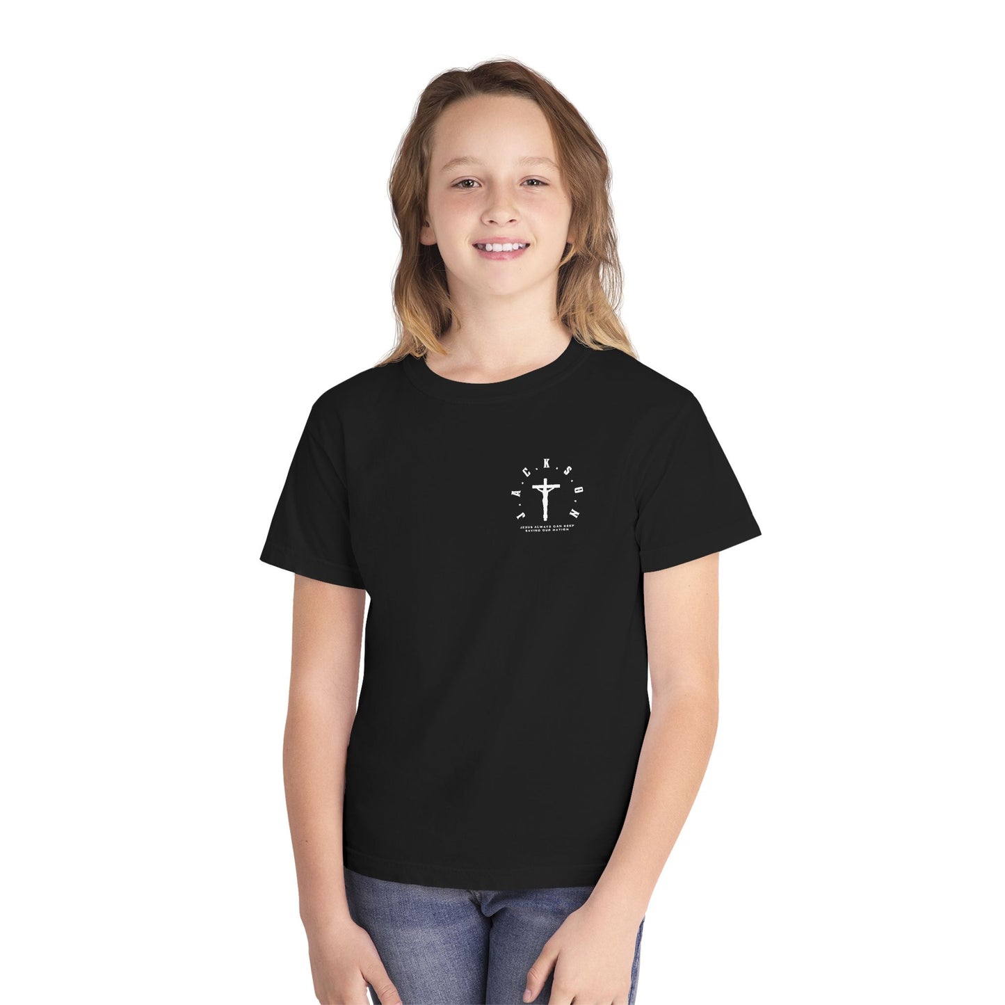 Youth JACKSON Christian White Words Heavyweight Tee