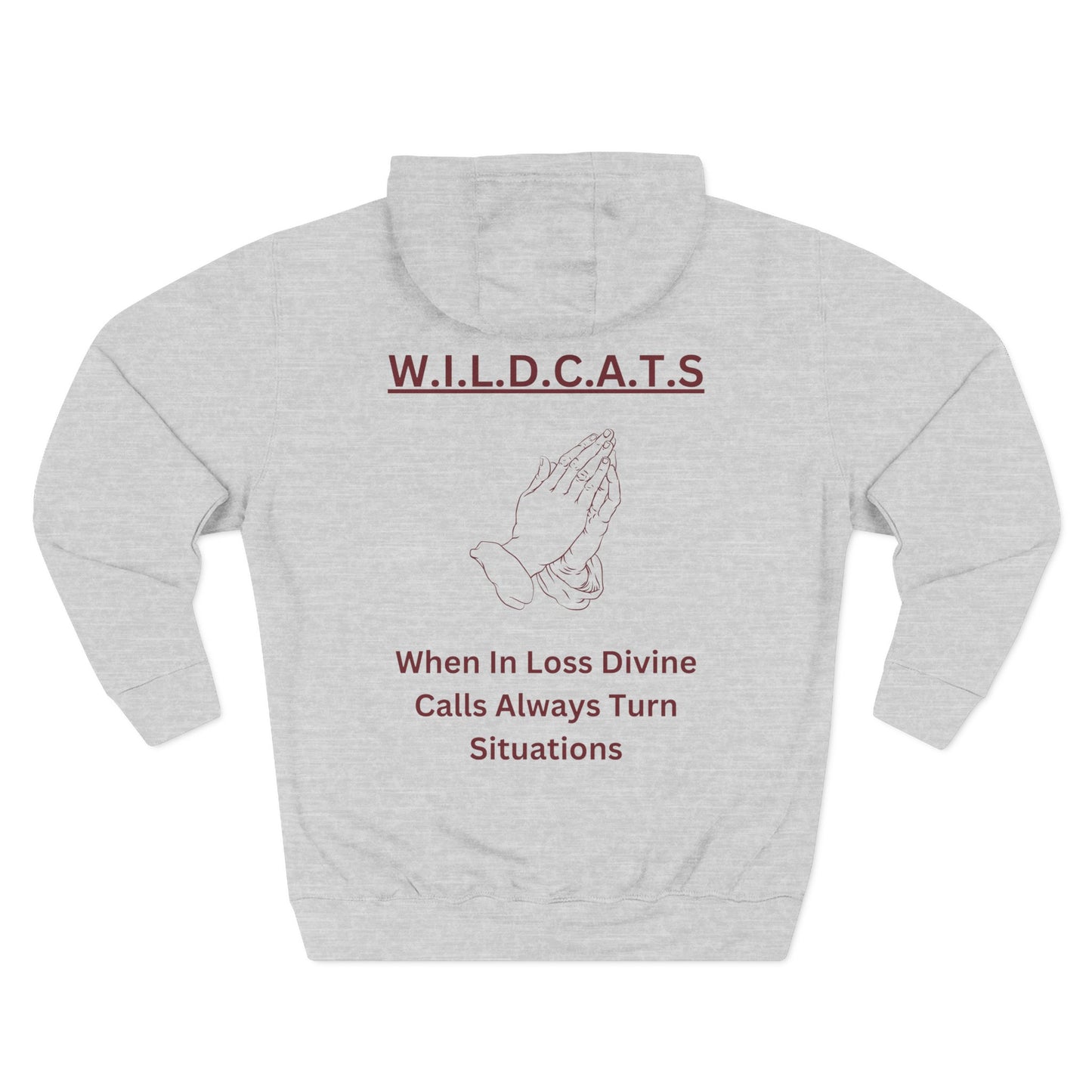Wildcats Christian Marron Letters & Picture Hoodie