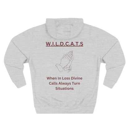 Wildcats Christian Marron Letters & Picture Hoodie