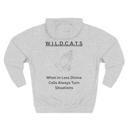Wildcats Christian Black Letters & Picture Hoodie