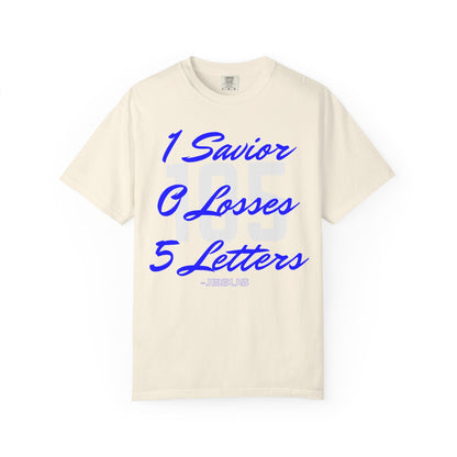 Adult 105 Christian Blue and White Letters