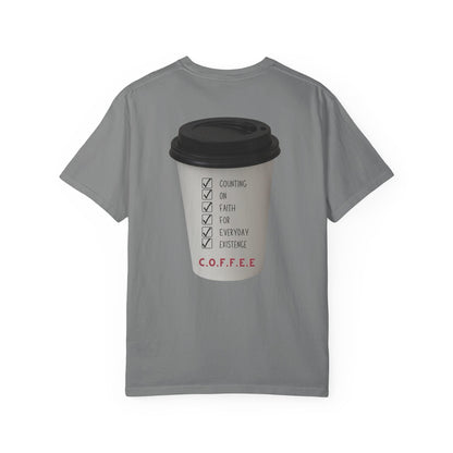 Adult Coffee Christian White Letters & Image Heavyweight