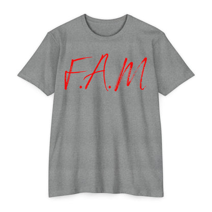 Fam Christian Red Letters & Image Blended