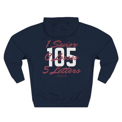 Adult 105 Christian Marron and White Letters Hoodie