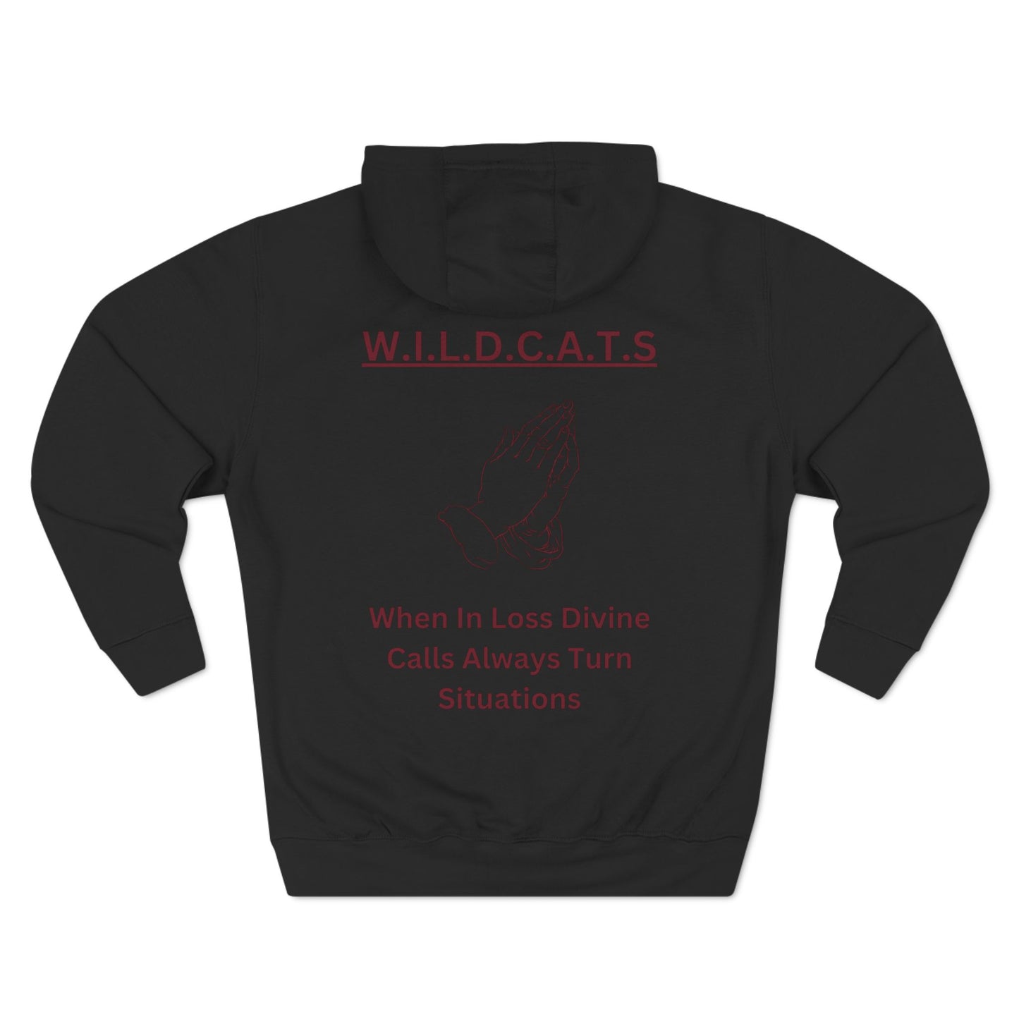 Wildcats Christian Marron Letters & Picture Hoodie
