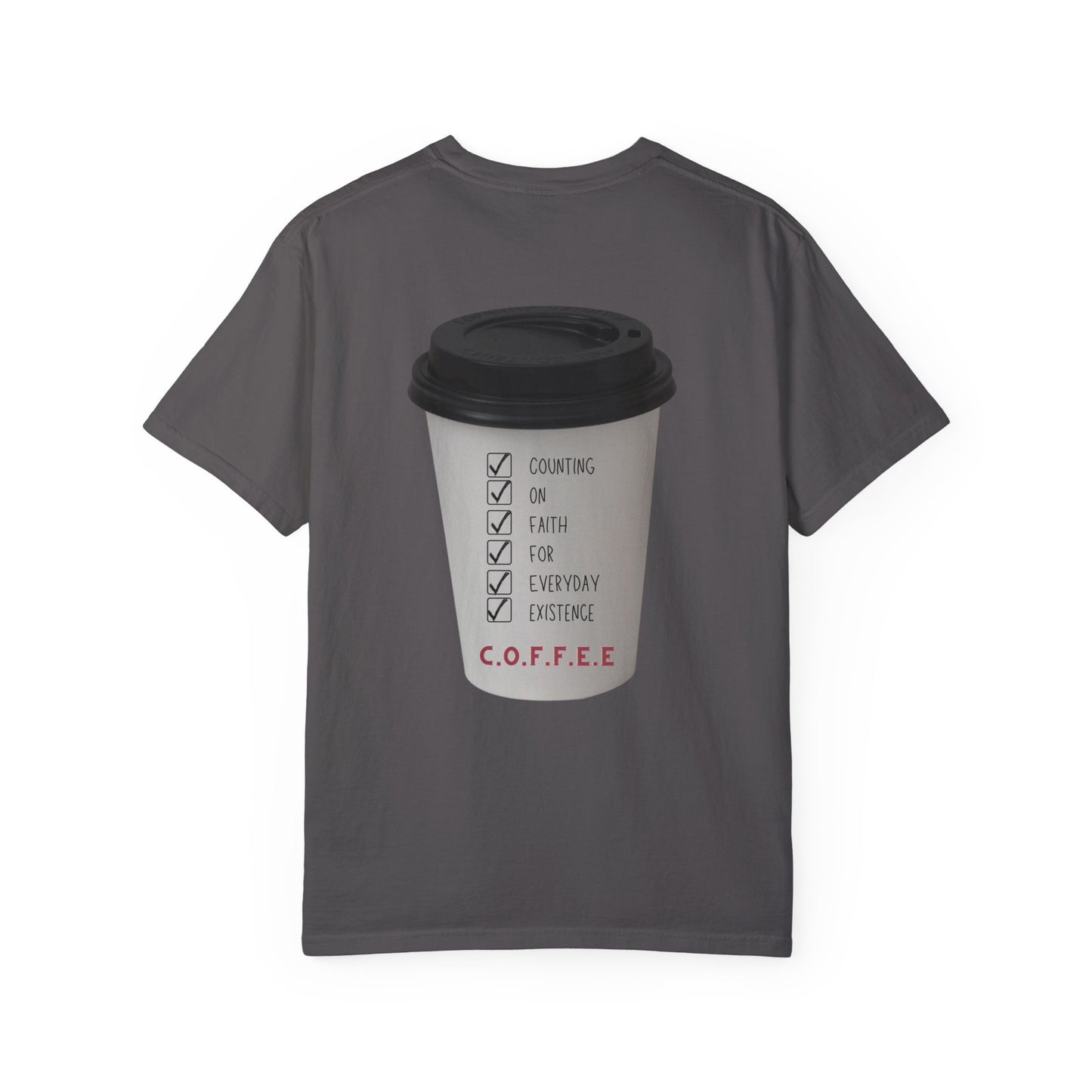 Adult Coffee Christian White Letters & Image