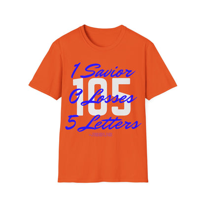 Adult 105 Christian Blue and White Letters