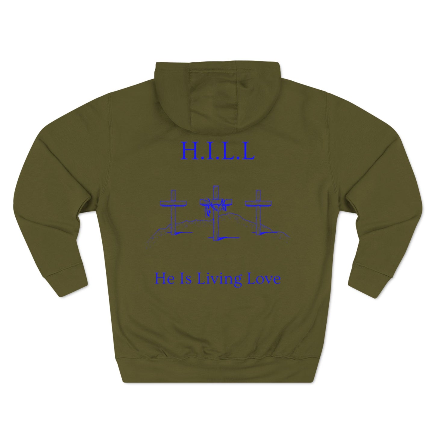 Hill Christian Blue Words Hoodie