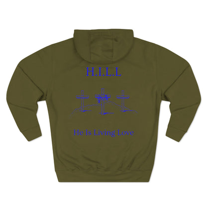 Hill Christian Blue Words Hoodie