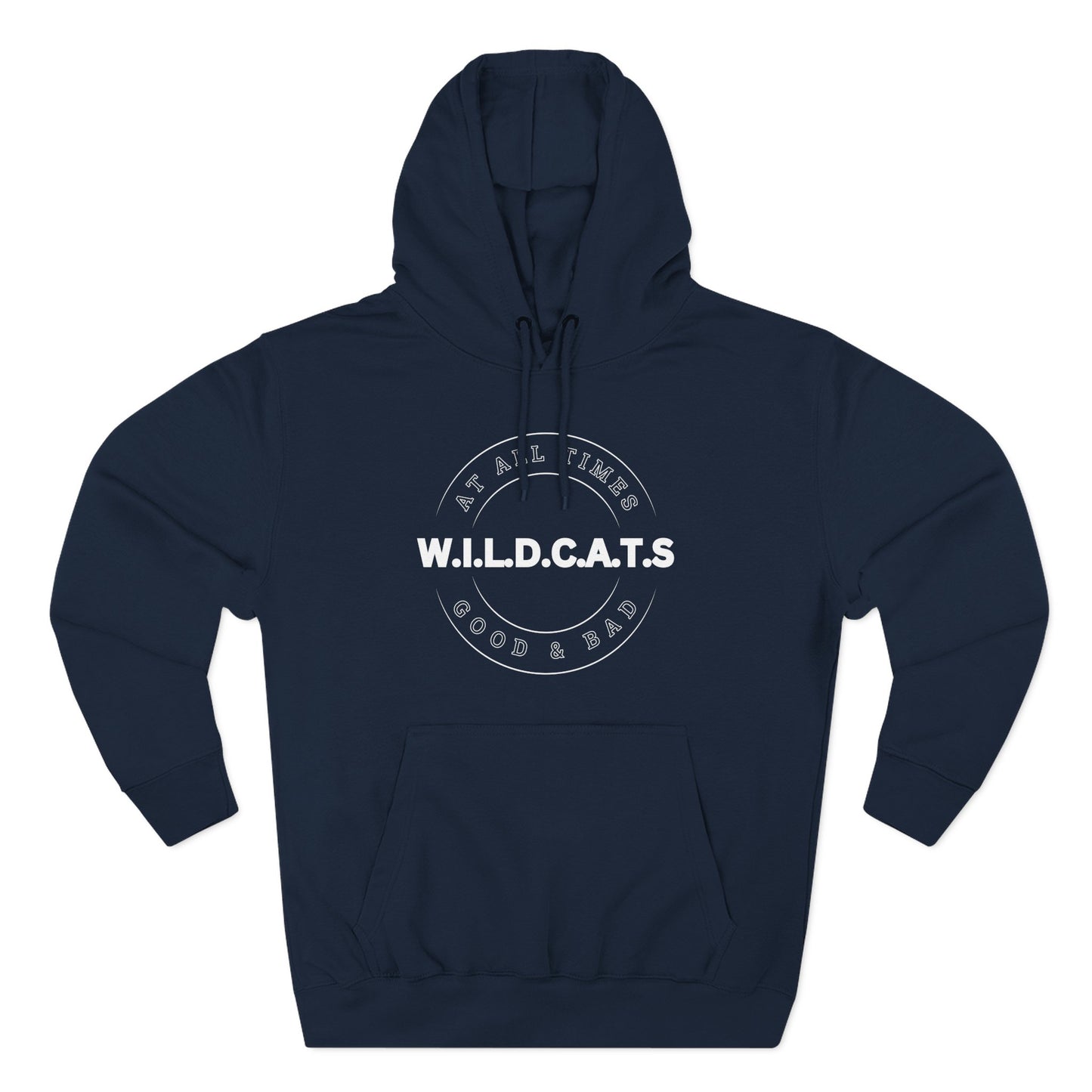 Adult Wildcats Christian White Letters & Picture Pullover Hoodie