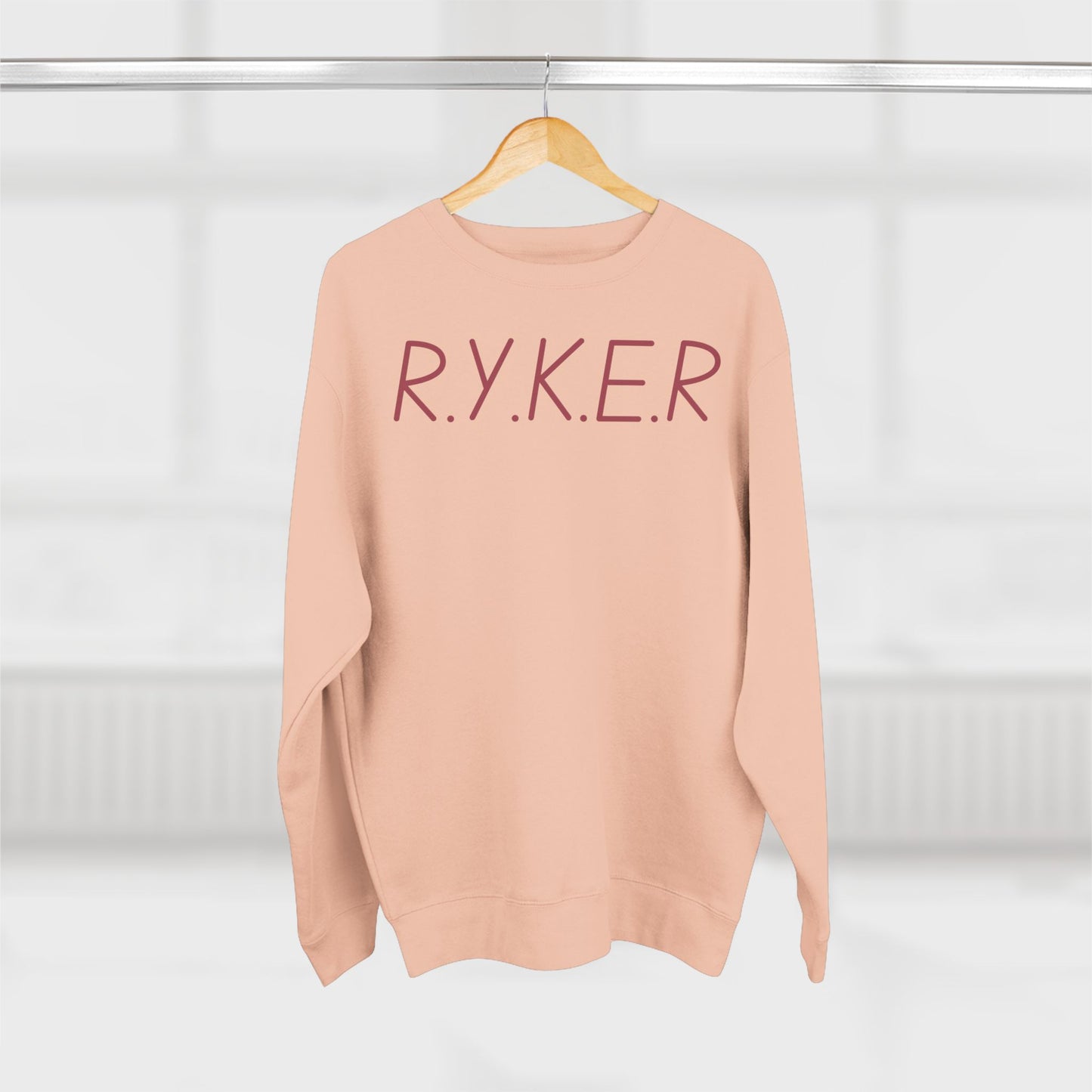 RYKER Christian Marron Letters Crewneck