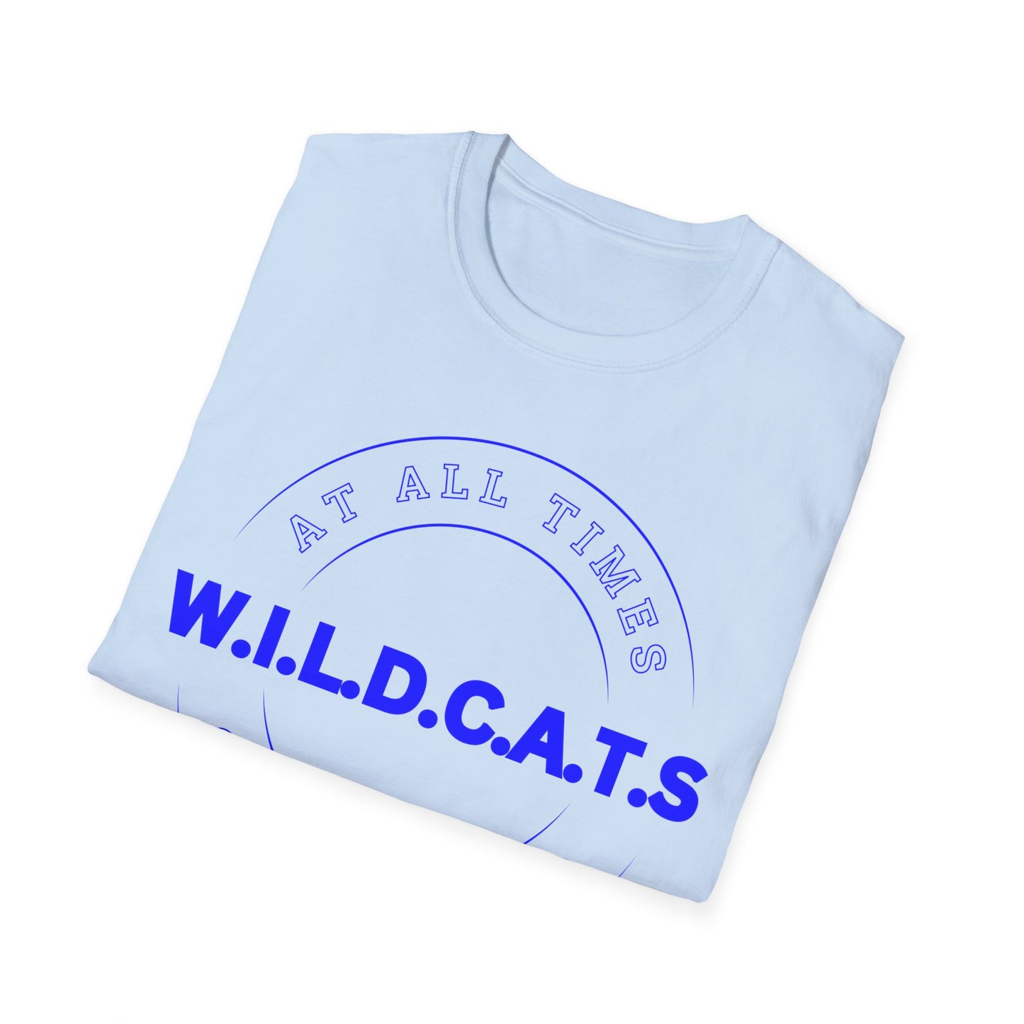 Wildcats Christian Blue Letters & Picture