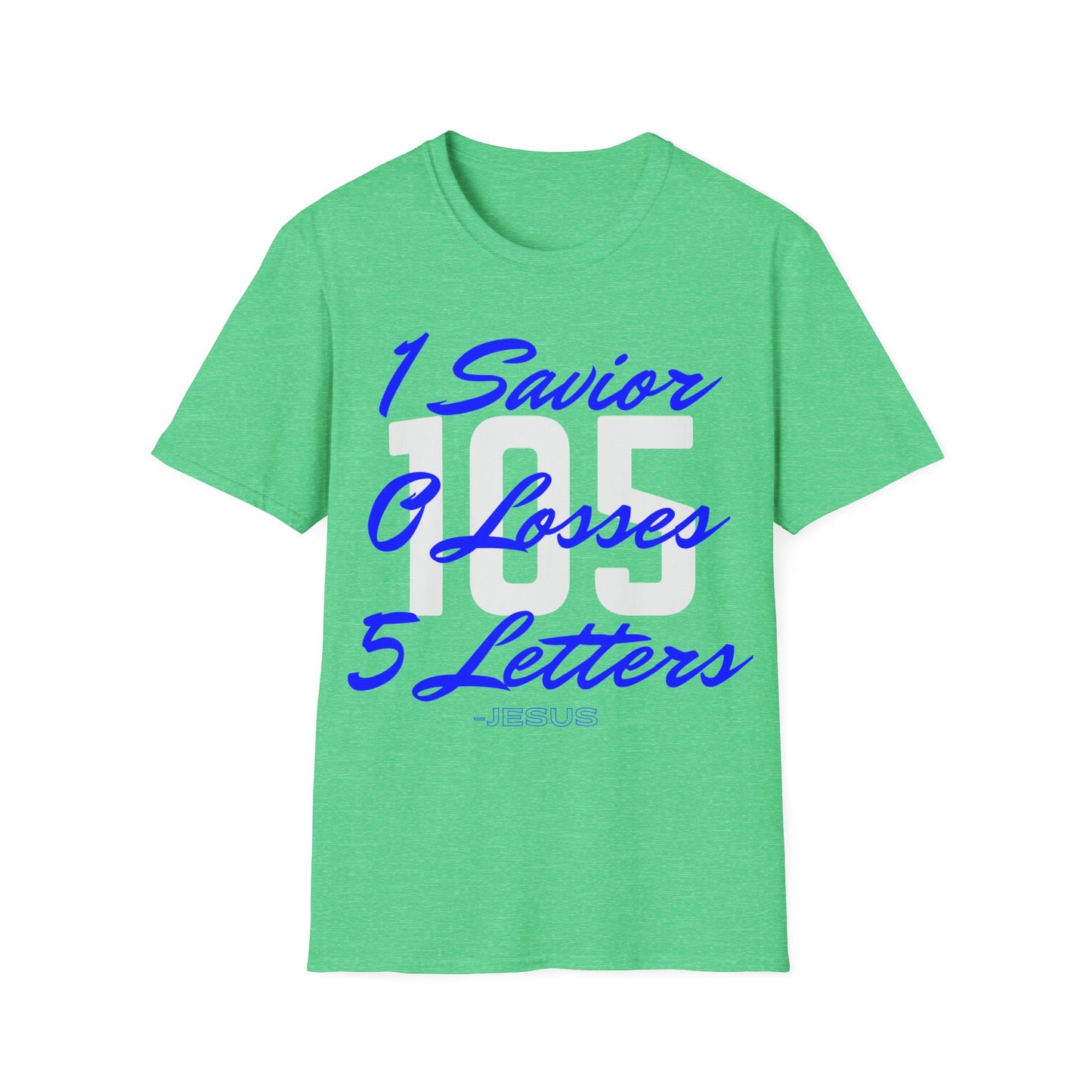 Adult 105 Christian Blue and White Letters