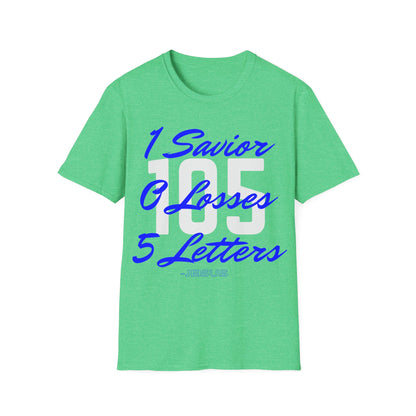 Adult 105 Christian Blue and White Letters