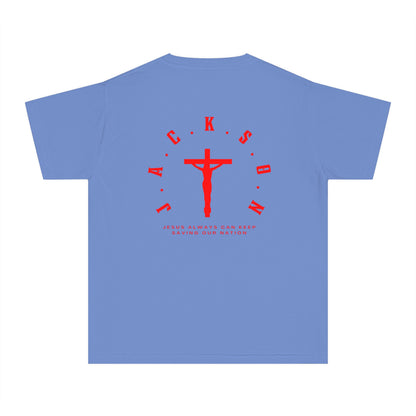 Youth Jackson Believing Christian Red Letters & Cross