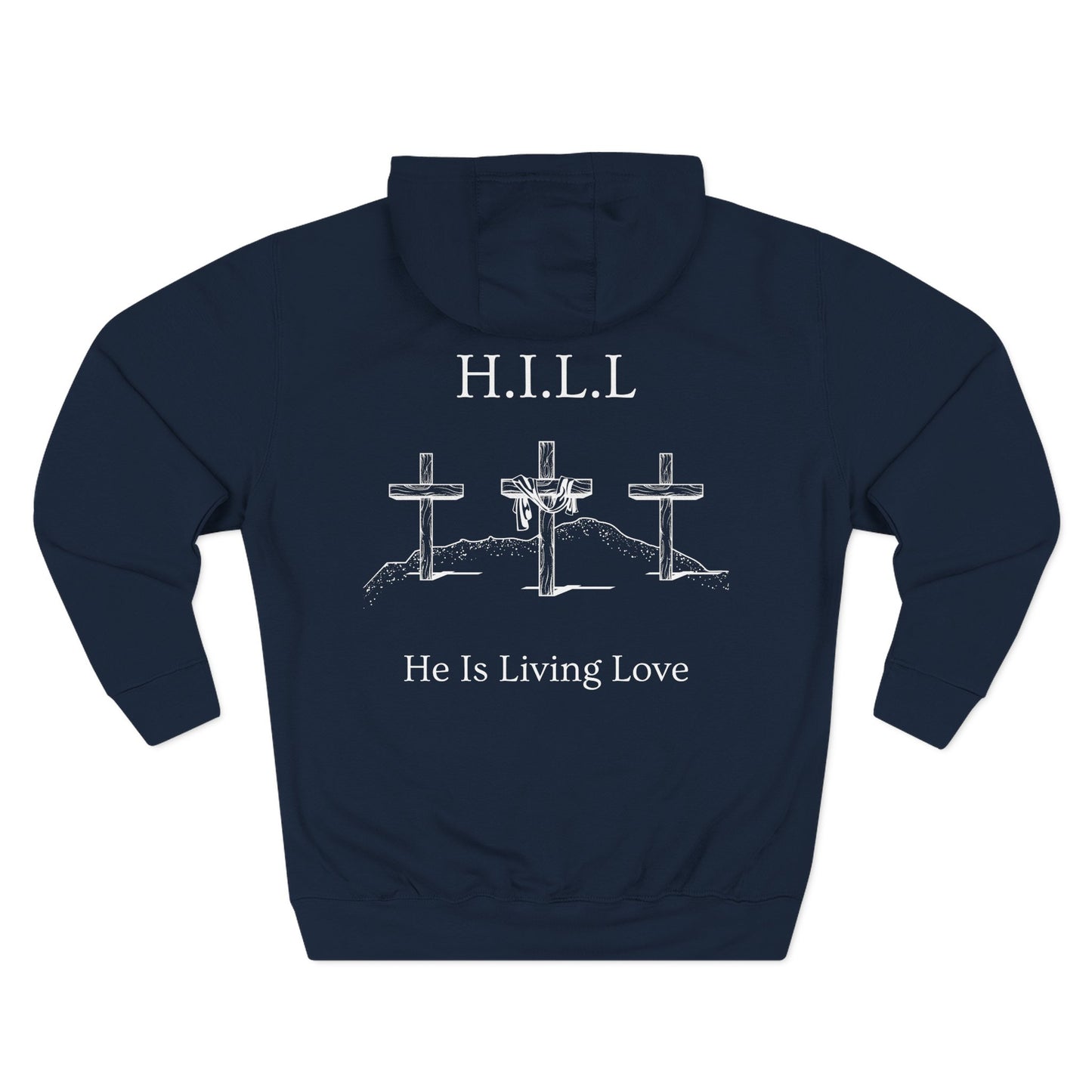 Adult Hill Christian White Words Pullover Hoodie