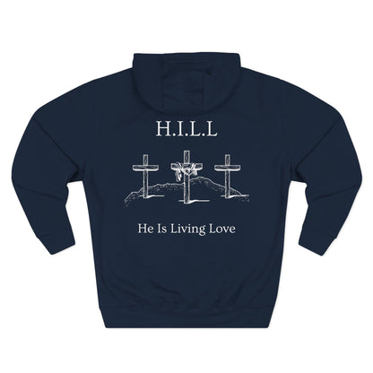 Adult Hill Christian White Words Pullover Hoodie