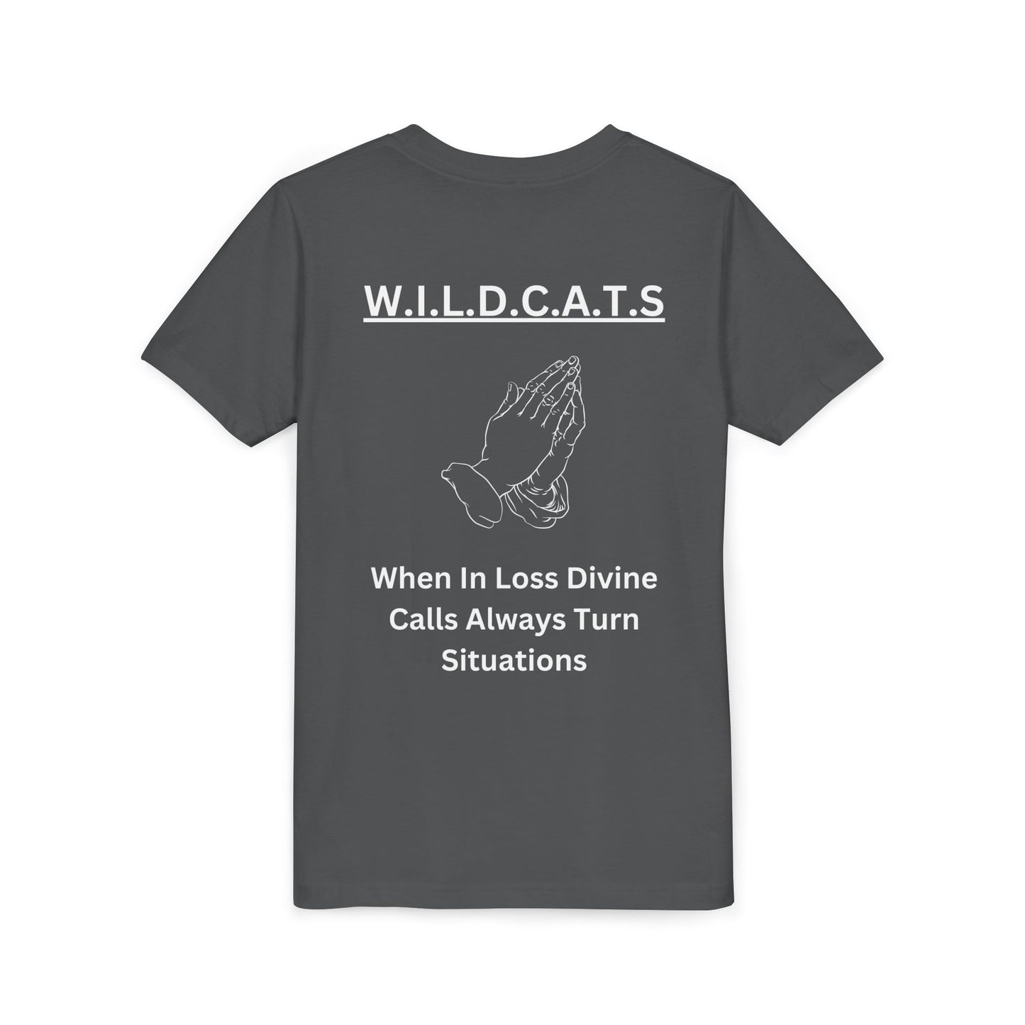Youth Wildcats Christian White Letters & Picture