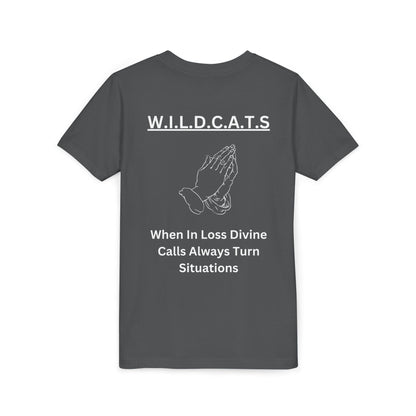 Youth Wildcats Christian White Letters & Picture