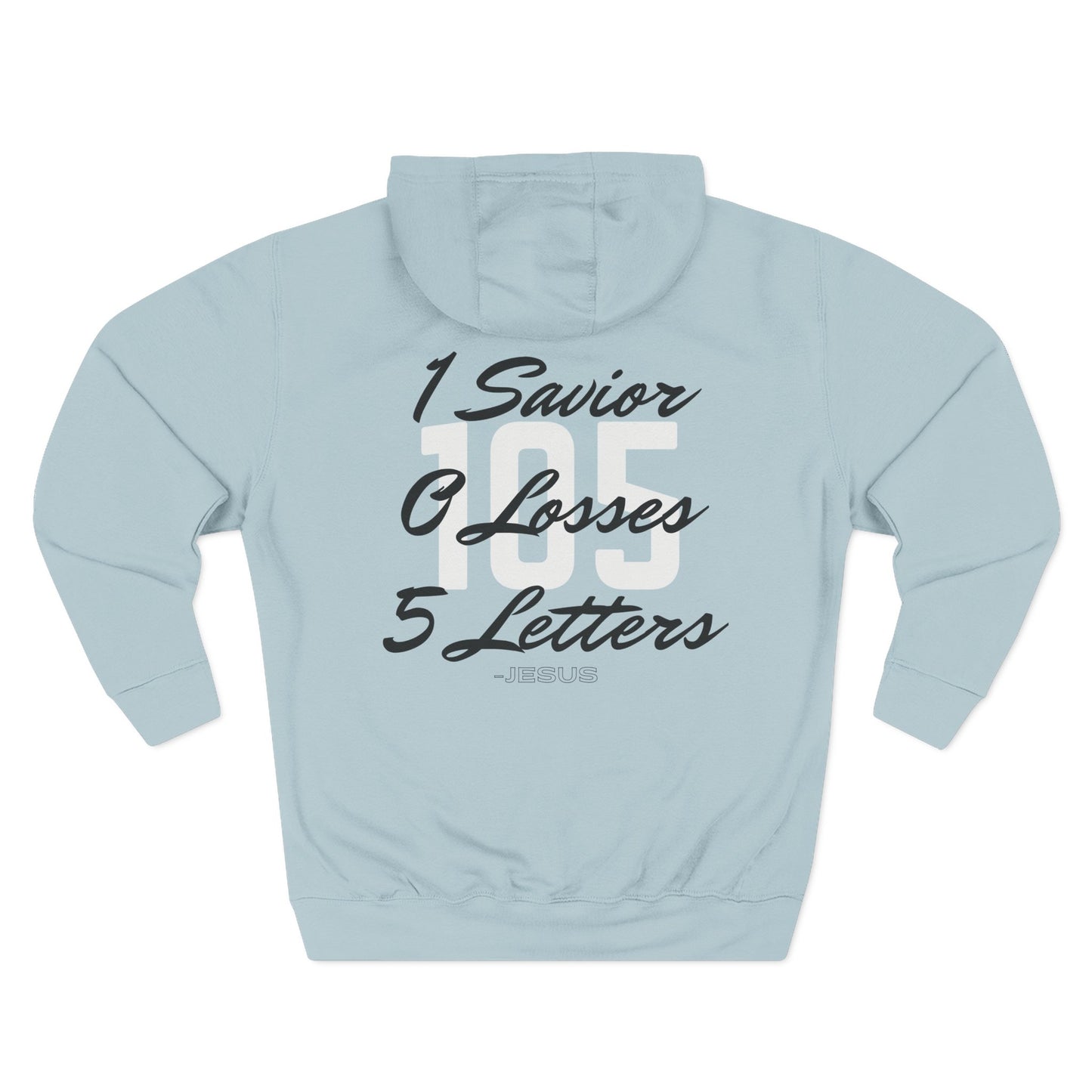 Specialty Adult 105 Christian Black and White Letters Hoodie