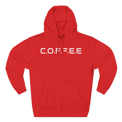 Adult Coffee Christian White Letters & Image Pullover Hoodie